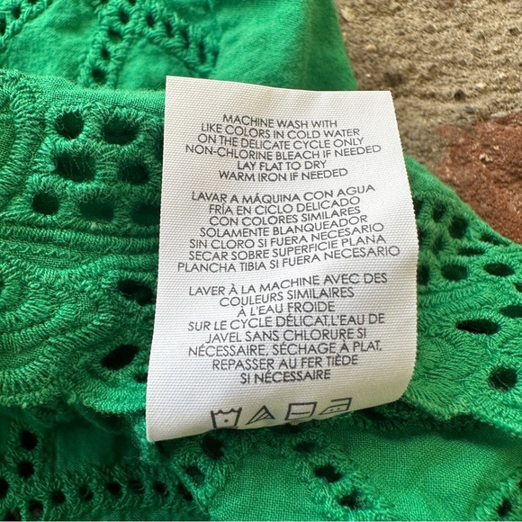 CAbi Cottagecore Gemma Green Eyelet Blouse Sleeveless Tank Top 5036 size medium - Picture 9 of 16